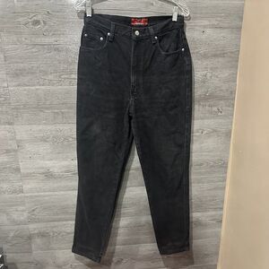 Sasson Vintage Modern Basics Women's Faded Black Denim Jeans 12 W30 L28